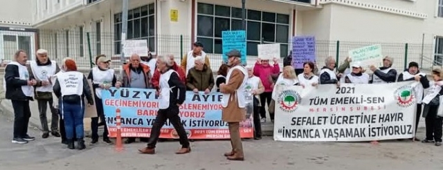 Emekliler Mersin’den geçinemediklerini haykırdı...
