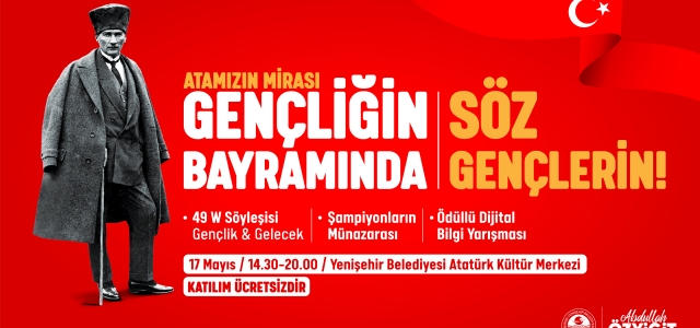  Yenişehir Belediyesi 19 Mayıs’ı gençlerin fikirleriyle kutlayacak...