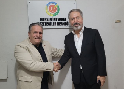 Yücel Ceylan Mersin İnternet Gazetecileri Cemiyetini ziyaret etti